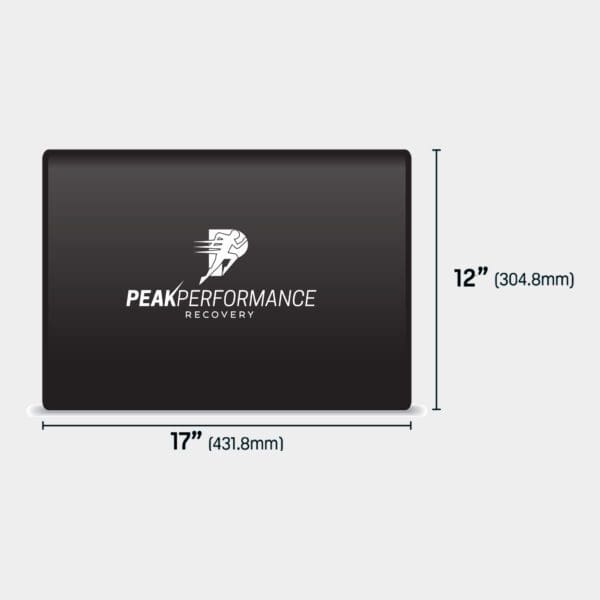 A black box with the peace performance logo on it.